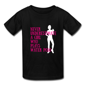 Never Underestimate A Girl - Youth Shirt - black