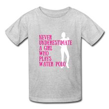 Load image into Gallery viewer, Never Underestimate A Girl - Youth Shirt - heather gray
