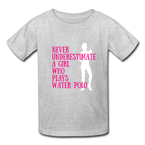 Never Underestimate A Girl - Youth Shirt - heather gray