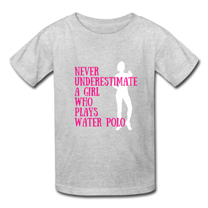 Never Underestimate A Girl - Youth Shirt - heather gray