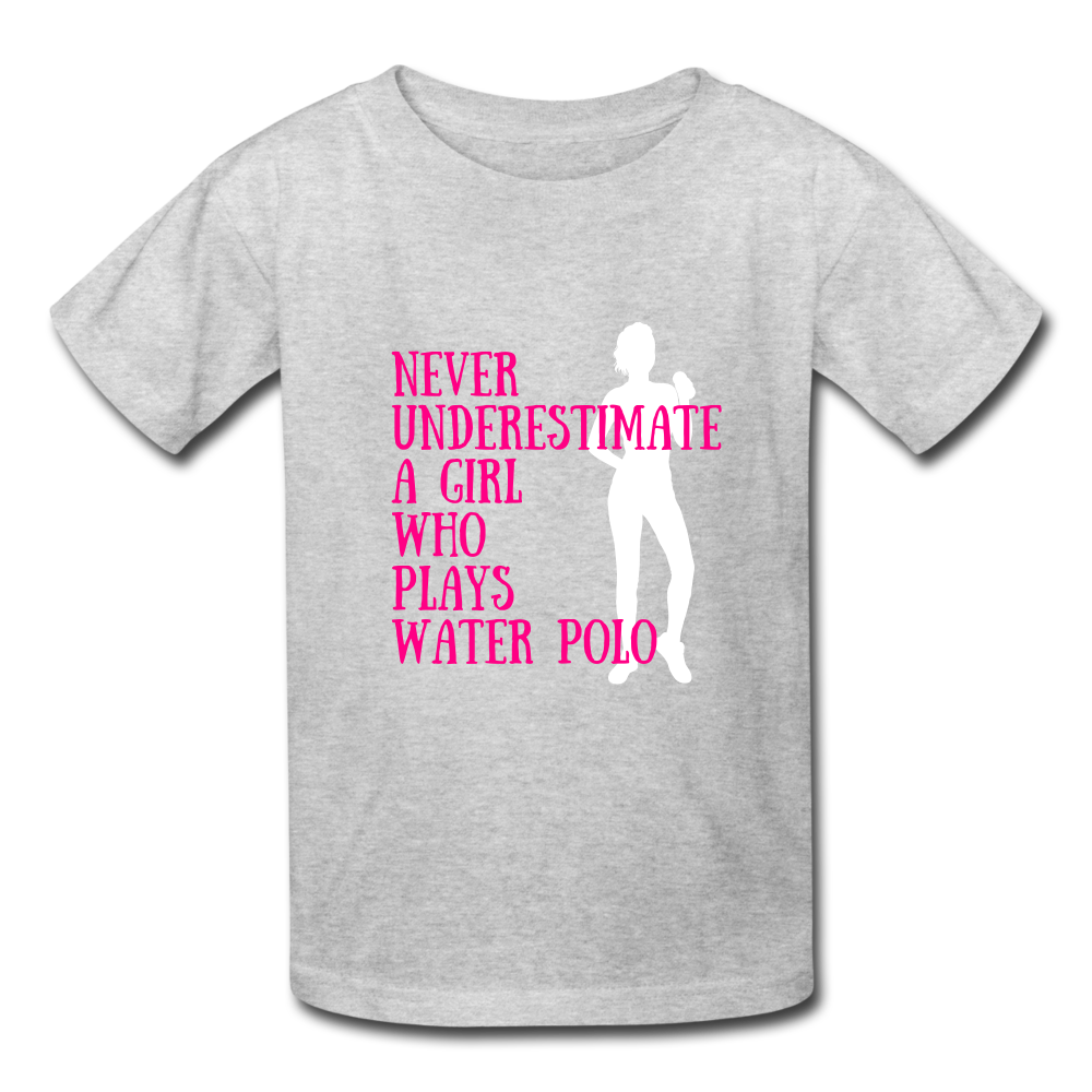 Never Underestimate A Girl - Youth Shirt - heather gray