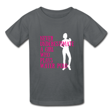 Load image into Gallery viewer, Never Underestimate A Girl - Youth Shirt - charcoal
