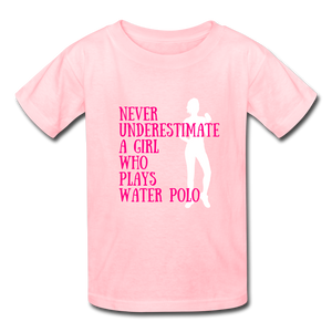 Never Underestimate A Girl - Youth Shirt - pink