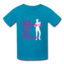 Load image into Gallery viewer, Never Underestimate A Girl - Youth Shirt - turquoise
