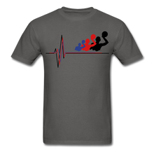 Load image into Gallery viewer, Water Polo Player Heartbeat - Adult Shirt - charcoal
