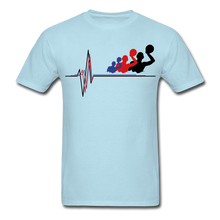 Load image into Gallery viewer, Water Polo Player Heartbeat - Adult Shirt - powder blue
