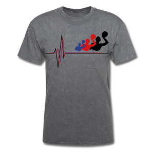 Water Polo Player Heartbeat - Adult Shirt - mineral charcoal gray