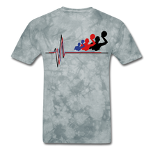 Load image into Gallery viewer, Water Polo Player Heartbeat - Adult Shirt - grey tie dye
