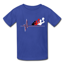 Load image into Gallery viewer, Water Polo Player Heartbeat - Youth Shirt - royal blue
