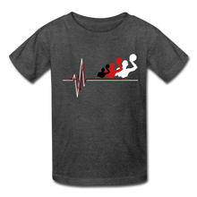 Load image into Gallery viewer, Water Polo Player Heartbeat - Youth Shirt - heather black
