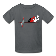 Load image into Gallery viewer, Water Polo Player Heartbeat - Youth Shirt - charcoal
